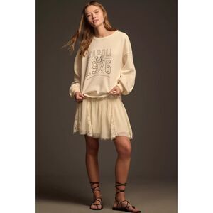 New Anthropologie Pilcro Sweatshirt Twofer Mini Dress Size S